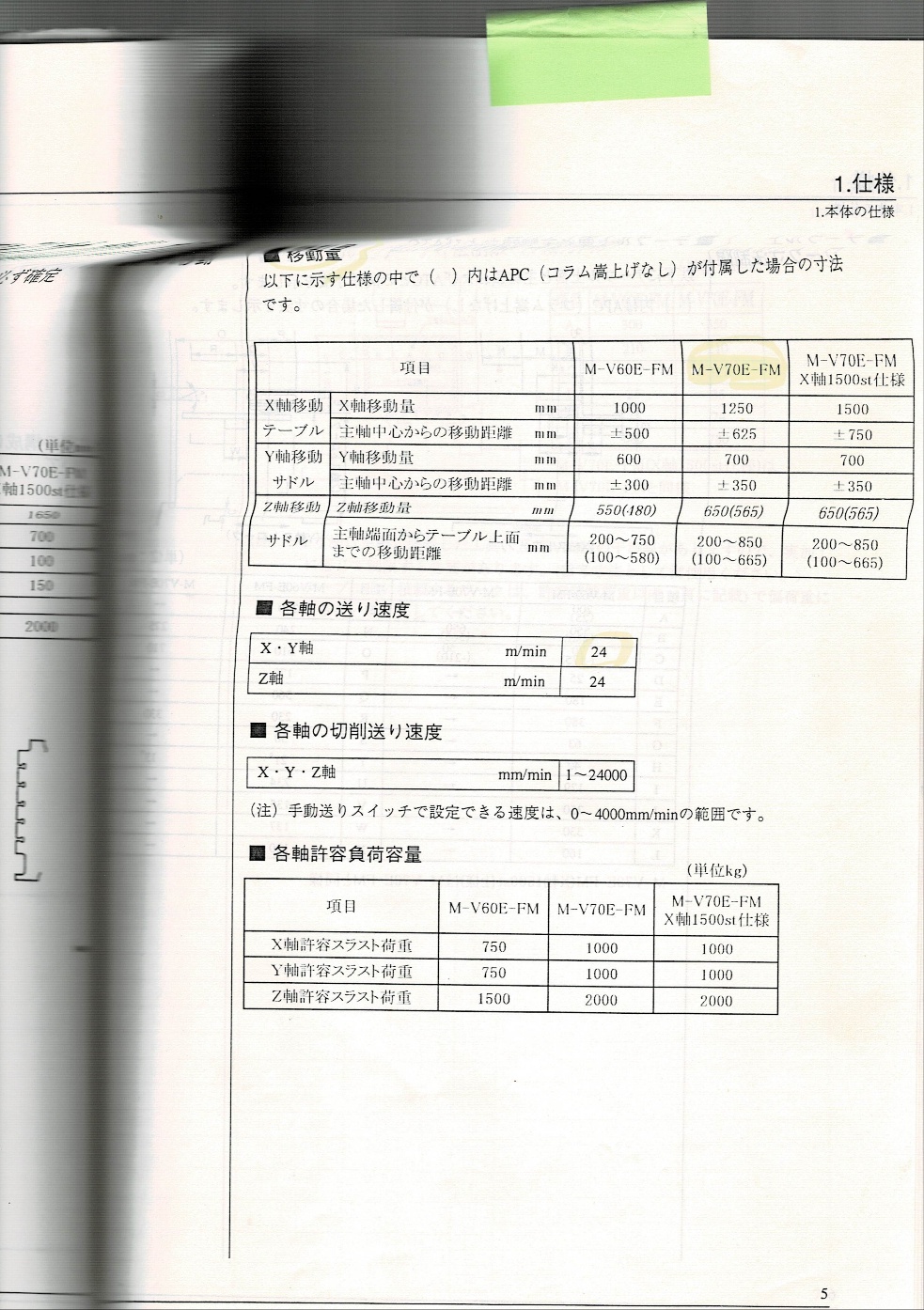 수직형 머시닝센터 M-V70E-FM