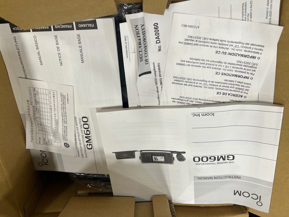 [미사용 새상품] 아이콤(ICOM) GM600 Class A DSC VHF 선박용 무선통신기 (MED 인증)